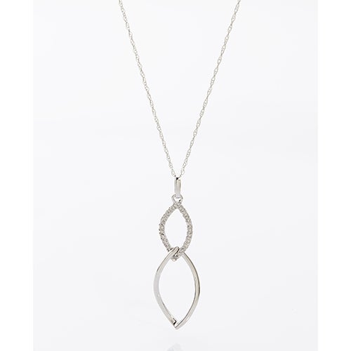 Nouveau Diamond Necklace, White Gold