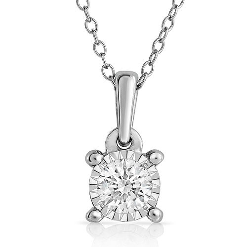 Diamond Solitaire Necklace, .50ct | Power Sales