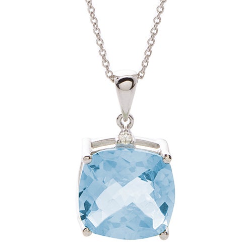 Blue Topaz Pendant Necklace