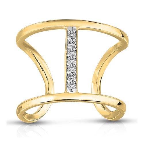 Contemporary Diamond Ring, Gold