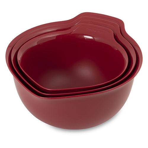 3pc Universal Mixing Bowl Set, Red