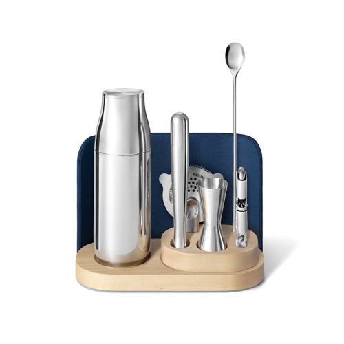 Complete Bar Set w/ Complimentary Storage, Navy