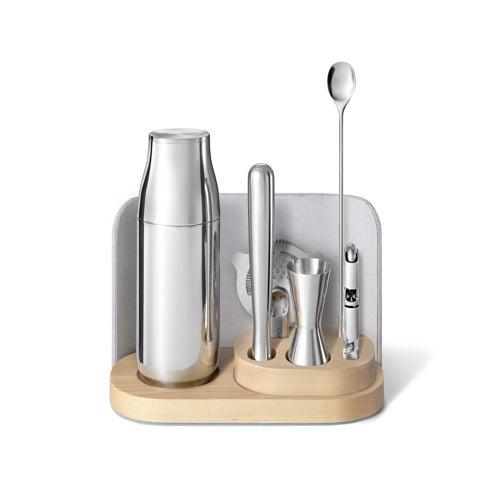 Complete Bar Set w/ Complimentary Storage,  Gray