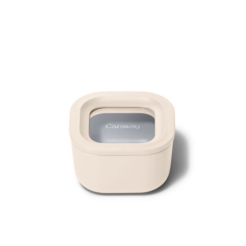 Mini Square Container w/ Lid, Cream