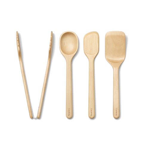 4 Piece Mini Utensil Set, Birch