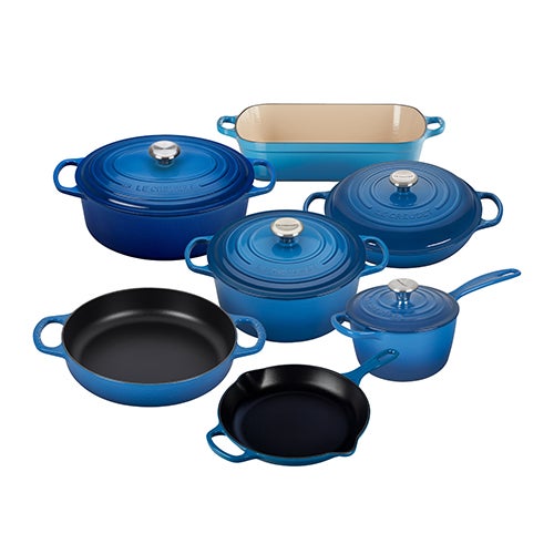 11pc Signature Cast Iron Cookware Set, Marseille