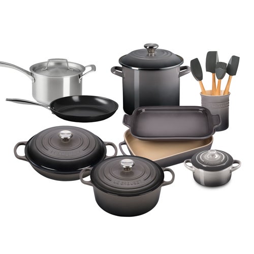 20pc Mixed Material Kitchen Set, Oyster