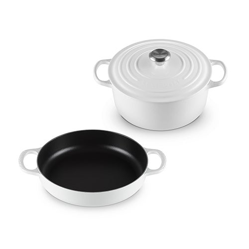 3pc Signature Cast Iron Set, White