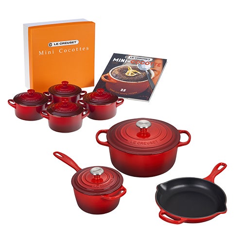 Le Creuset Enameled Cast Iron Signature Enameled Cast Iron 9-Piece Cookware Set | Flame