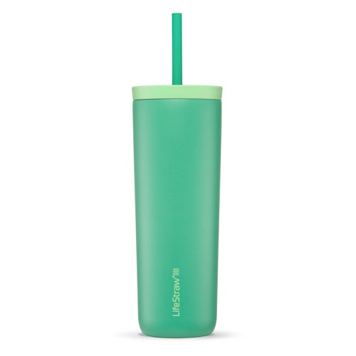 LifeStraw Go Series 18oz Stainless Steel Tumbler, Cactus Green