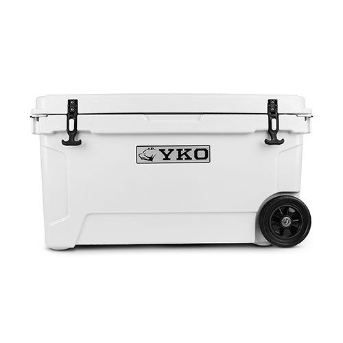 65qt Hardside Cooler w/ Wheels, White