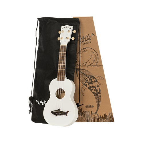 Makala Dolphin Soprano Ukulele w/ Gig Bag, Great White