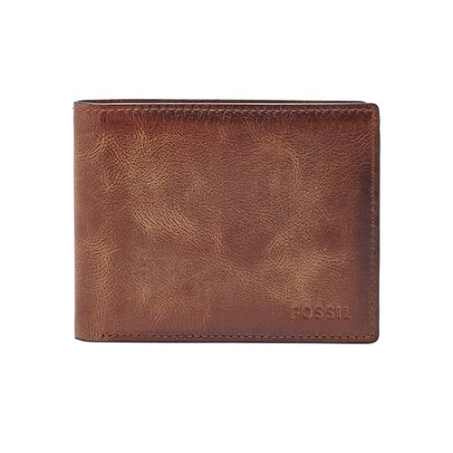 Derrick Flip ID Bifold Wallet, Brown