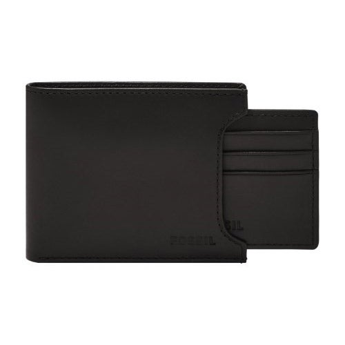 Derrick Leather RFID Sliding 2-in-1 Wallet, Black