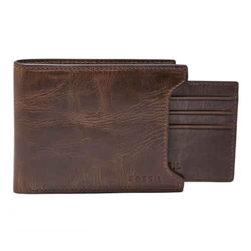 Derrick Leather RFID Sliding 2-in-1 Wallet, Brown