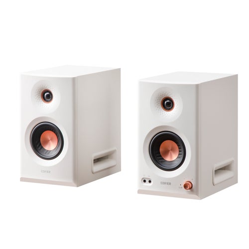 MR5 Tri-Amped Powered Studio Monitor Bluetooth Speakers, White
