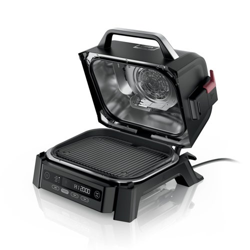 4-in-1 Woodfire Electric Outdoor Grill & Smoker