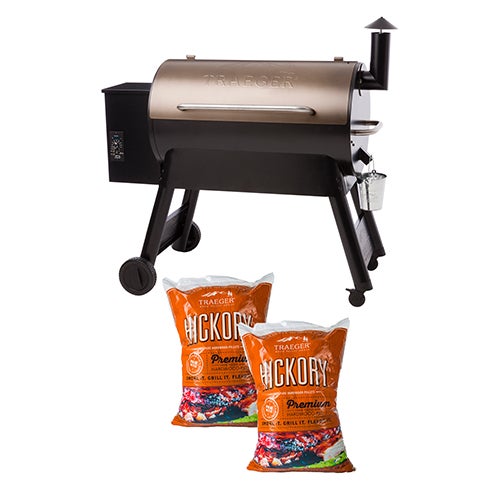 Pro Series 34 Pellet Grill, Bronze w/ Hickory Pellets