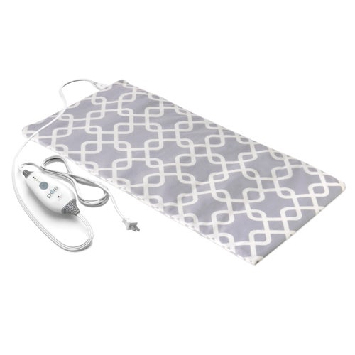 PureRelief Express Designer Series Heating Pad - 12" x 24", Gray Trellis