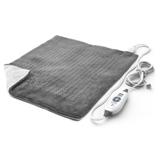 PureRelief XXL Ultra-Wide Microplush Heating Pad, Gray