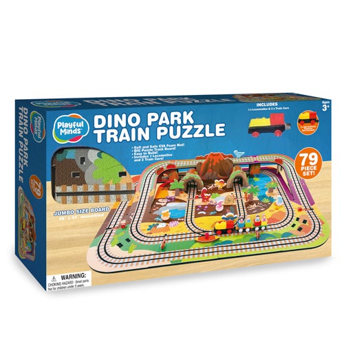 Dino Park Train Puzzle Deluxe, Ages 3+ Years