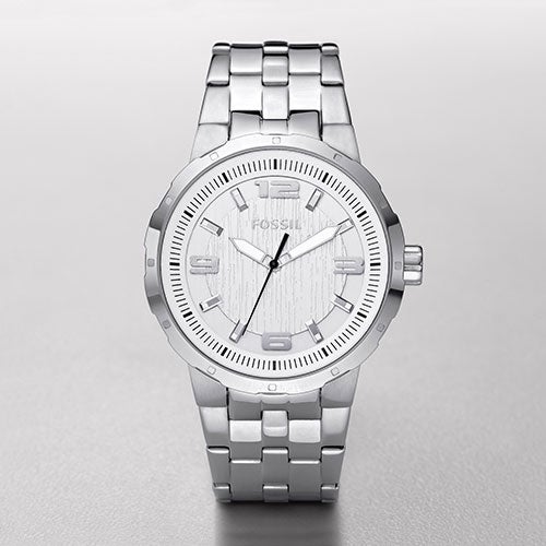 Stainless Steel Silver White Watch, SILVER