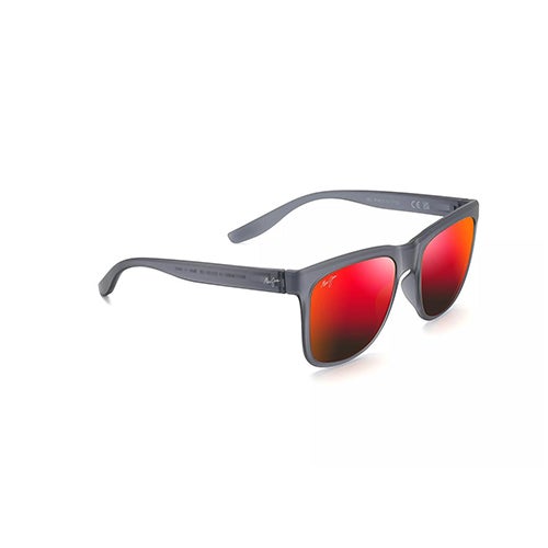Pehu Polarized Sunglasses, Matte Gray Frame, Hawaii Lava Lens