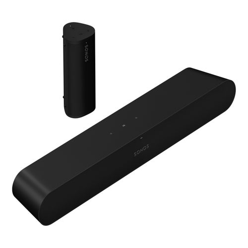 Roam 2 Portable Speaker w/ Ray Compact Soundbar, Black