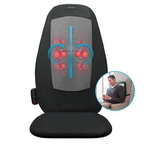 iHome SHIATSUMASSAGE LOUNGER Deep Tissue Back Massager with Heat