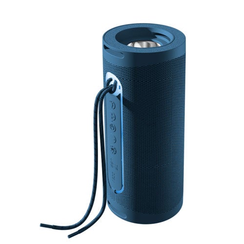 BASS LUX Portable Bluetooth Speaker w/ Flashlight,  Blue
