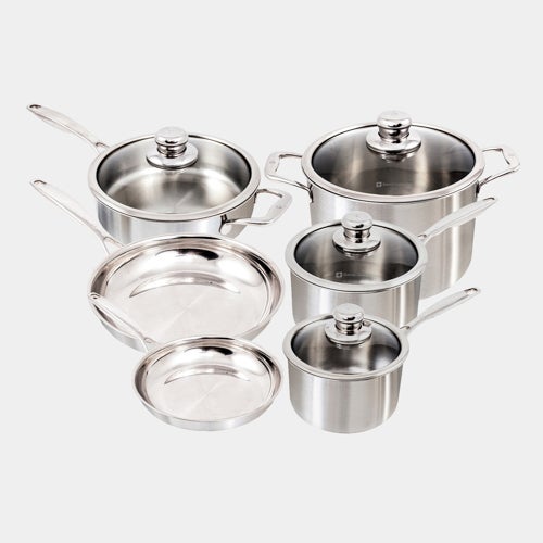 Premium Clad 10pc Stainless Steel Set