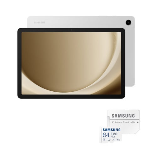11" Galaxy Tab A9+, 8GB RAM, 128GB, Silver w/ 64GB EVO Plus Micro SD Card