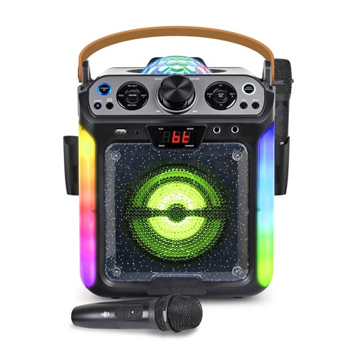 Groove Disco Bluetooth Karaoke Machine w/ Disco Ball & LED Lights