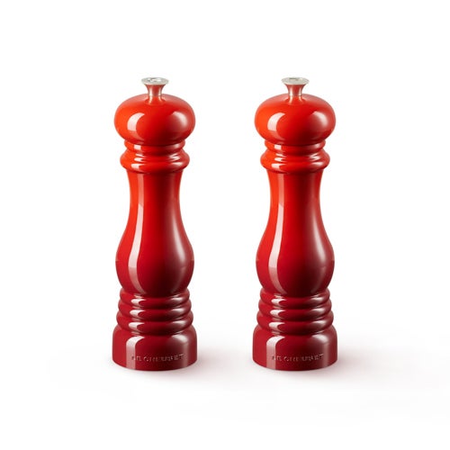 Ceramic Grinder Salt & Pepper Mill Set, Cerise
