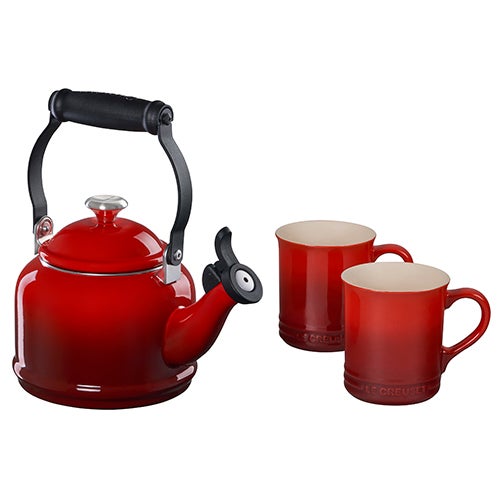 Demi Kettle & Mug Set, Cerise