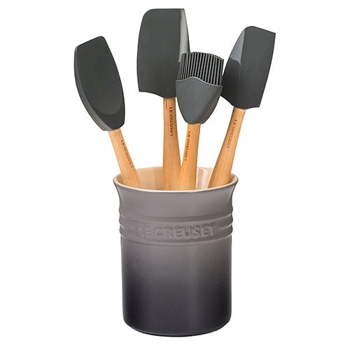 5pc Craft Series Silicone Utensil Set w/ Crock, Oyster