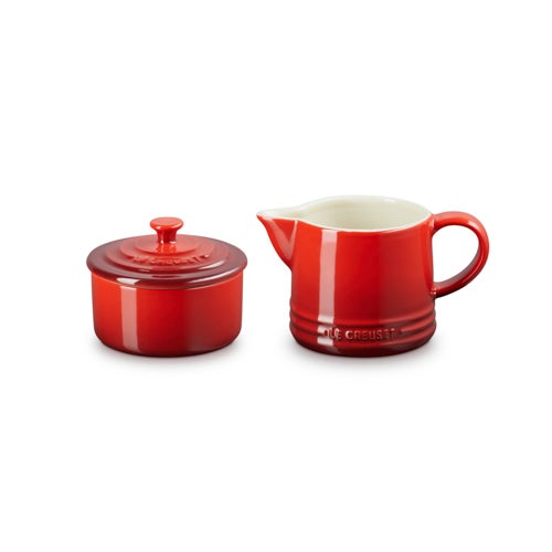 Signature Cream And Sugar Set, Cerise