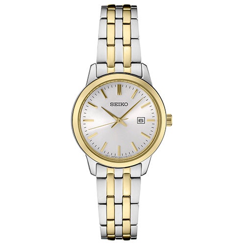 Ladies Essentials Two-Tone Stainless Steel Watch, White Dial