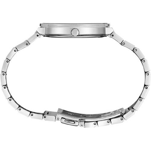 Mens Essentials Contemporary SilverTone Watch, Silver Dial Power Sales