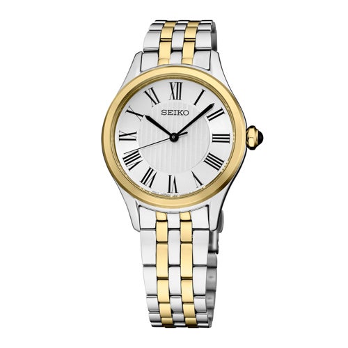 Ladies Essentials Two-Tone Stainless Steel Watch, Silver Dial