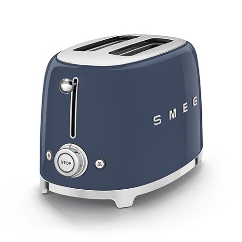 50's Retro-Style 2 Slice Toaster, Navy Blue