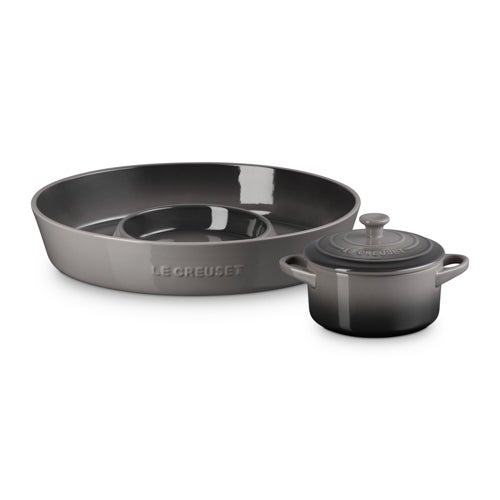 2pc Chip & Dip Entertainment Set, Oyster