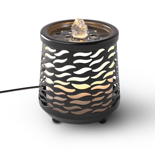 Indoor Relaxation Fountain with Light & Sound, Black