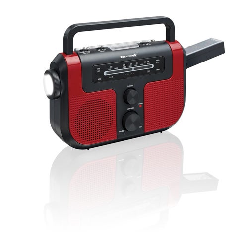 Weather Band Radio w/ Solar Panel, USB, & Dynamo Hand Crank