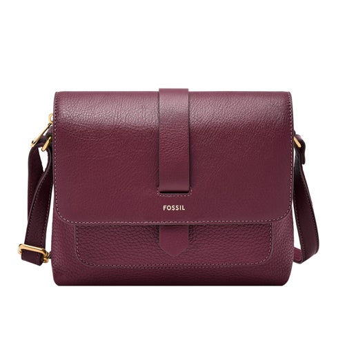 Kinley Small Crossbody, Berry Red