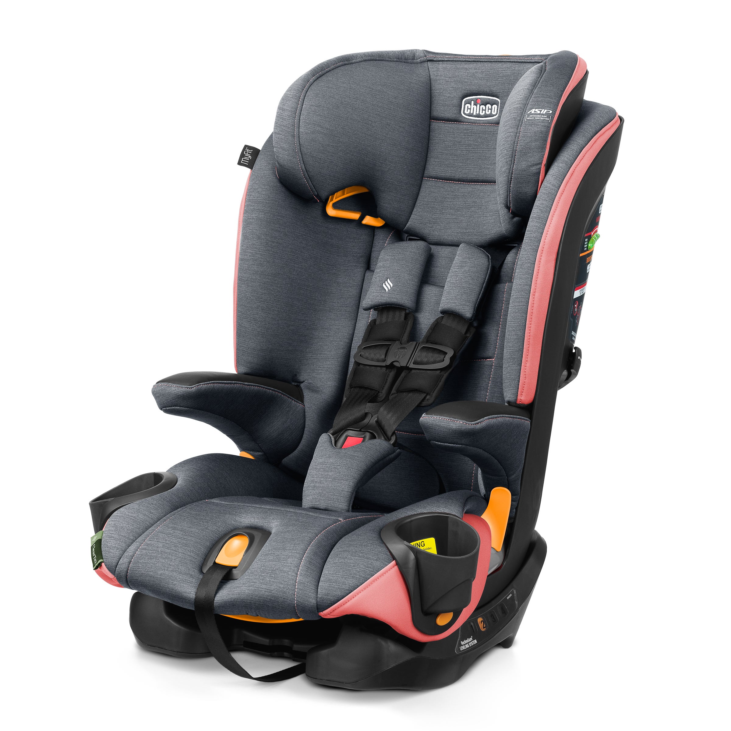 MyFit ClearTex Harness + Booster Car Seat Coral