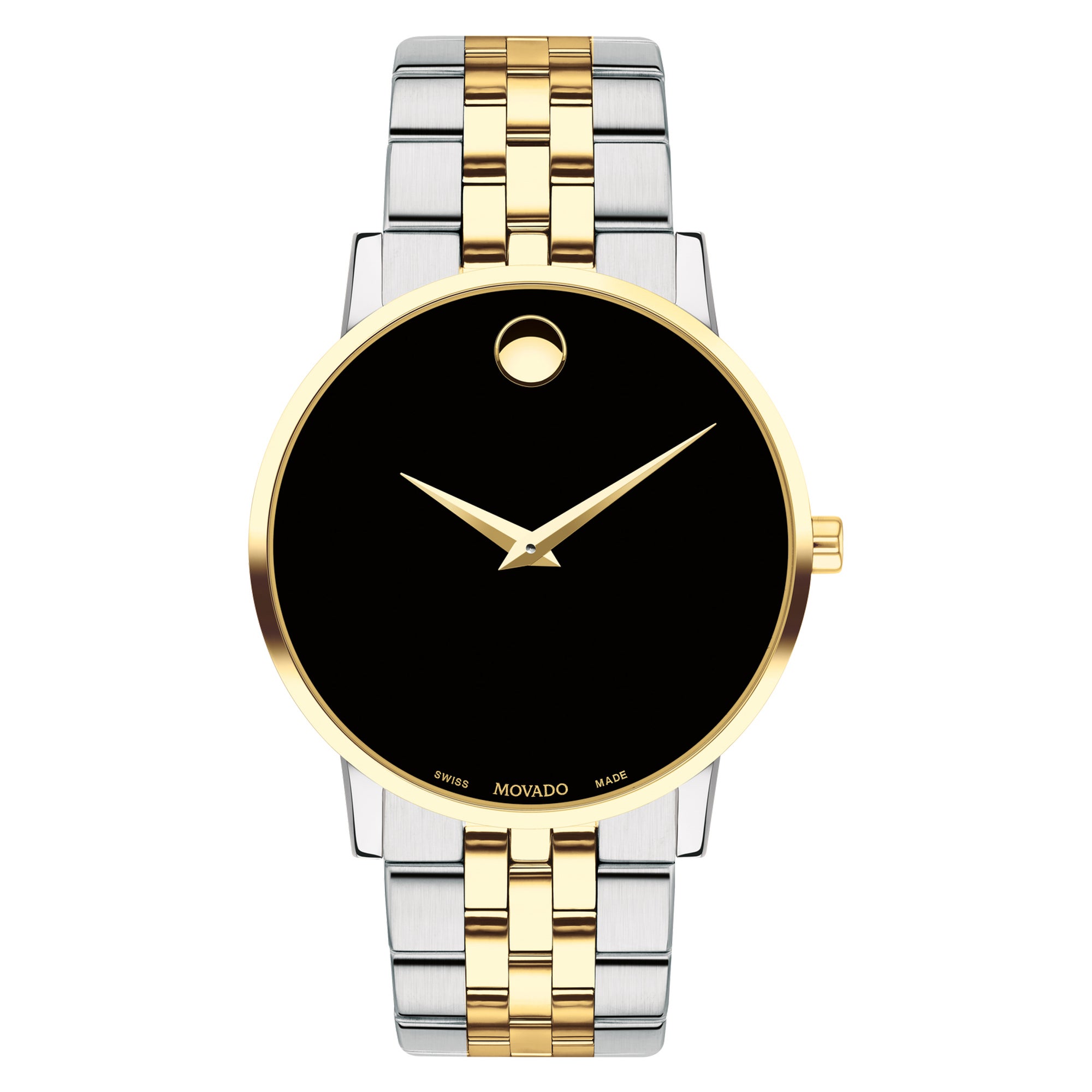 Mens Museum Classic Two-Tone Stainless Steel Watch Black Dial