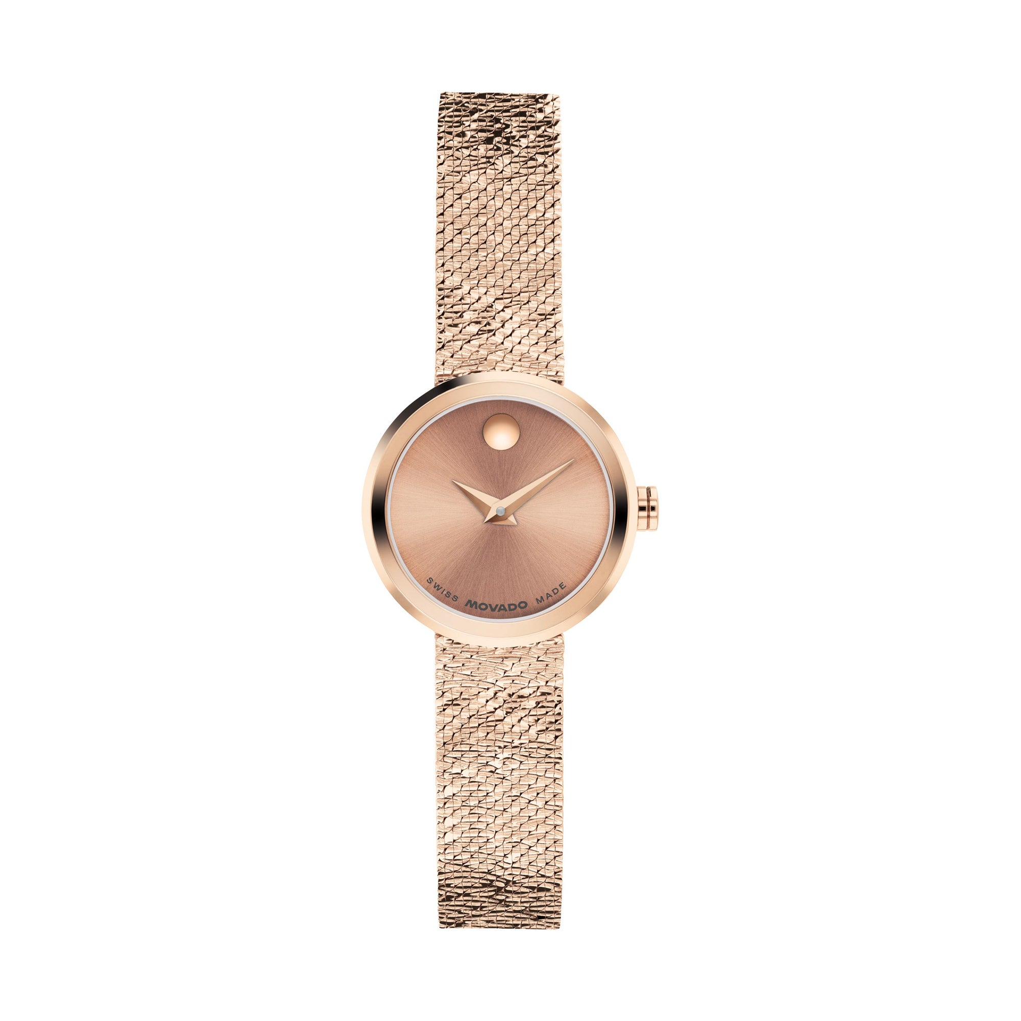 Ladies Velura Mini Rose Gold-Tone Stainless Steel Milanese Watch Rose Gold Dial