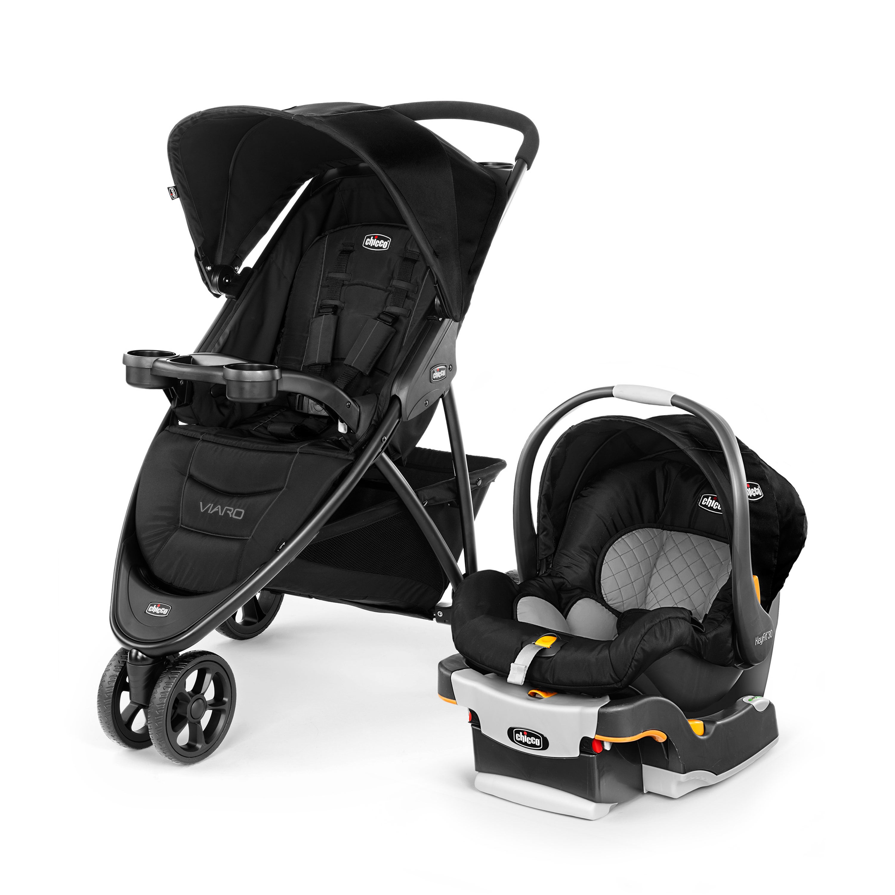Viaro Quick-Fold Travel System Black