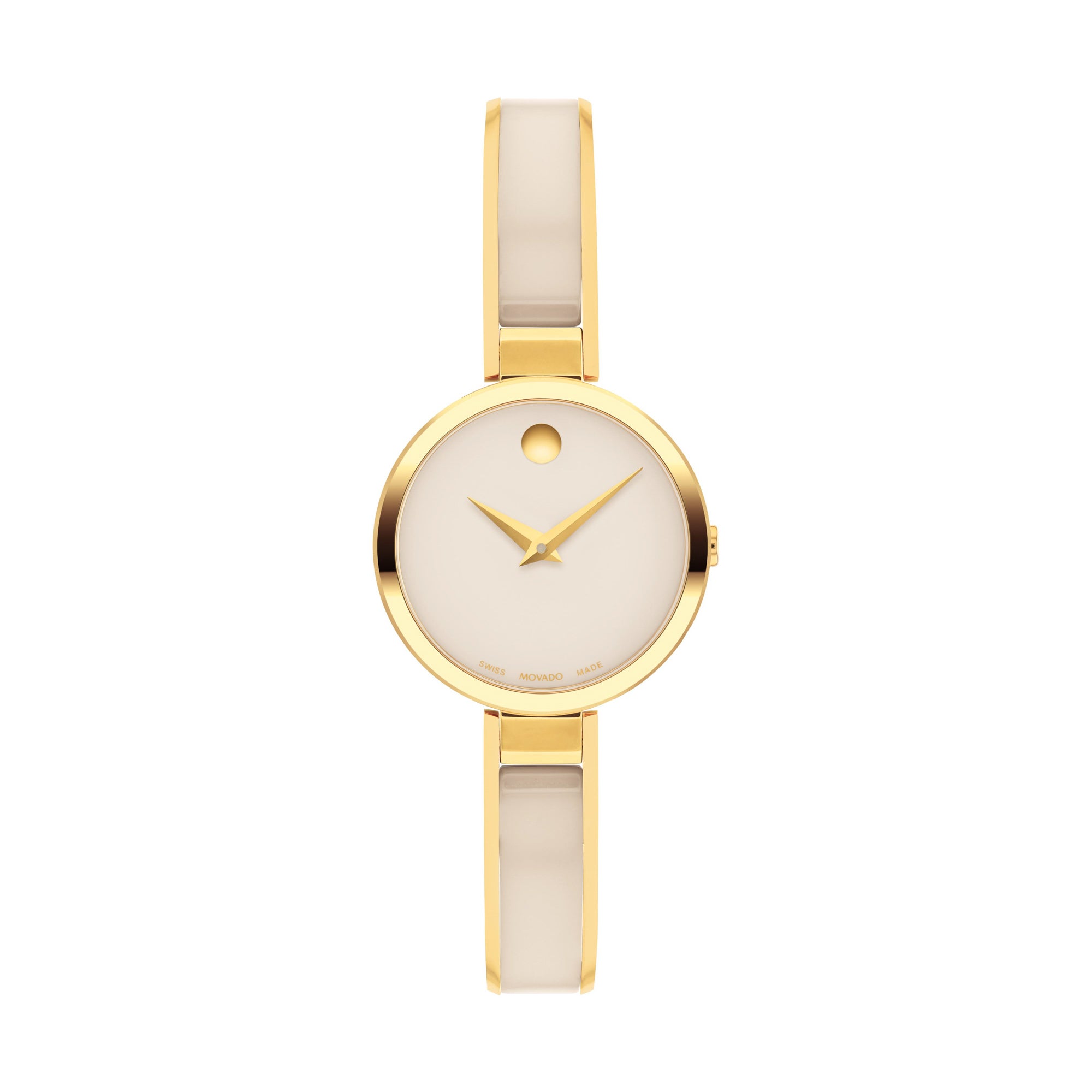 Ladies Moda Taupe & Gold-Tone Stainless Steel Bangle Watch Taupe Dial
